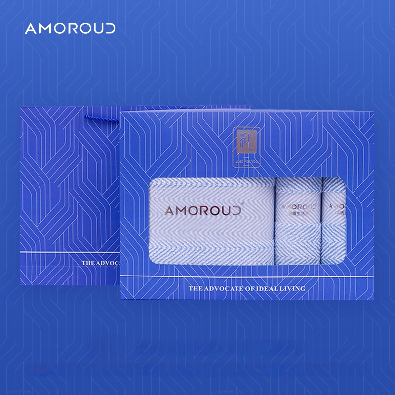 Mufando Dovanų komplektas vonios rankšluosčiams – Elegantiški prabangūs rankšluosčiai, Coral Fleece, 280 g, Siuvimas, Dovanų Dėžutė