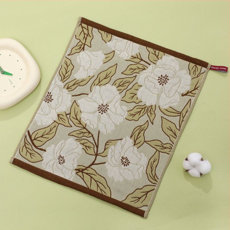 100% pamut arc törölköző, négy réteg, jacquard szövés, nemzeti stílusú motívum, logó nyomtatás