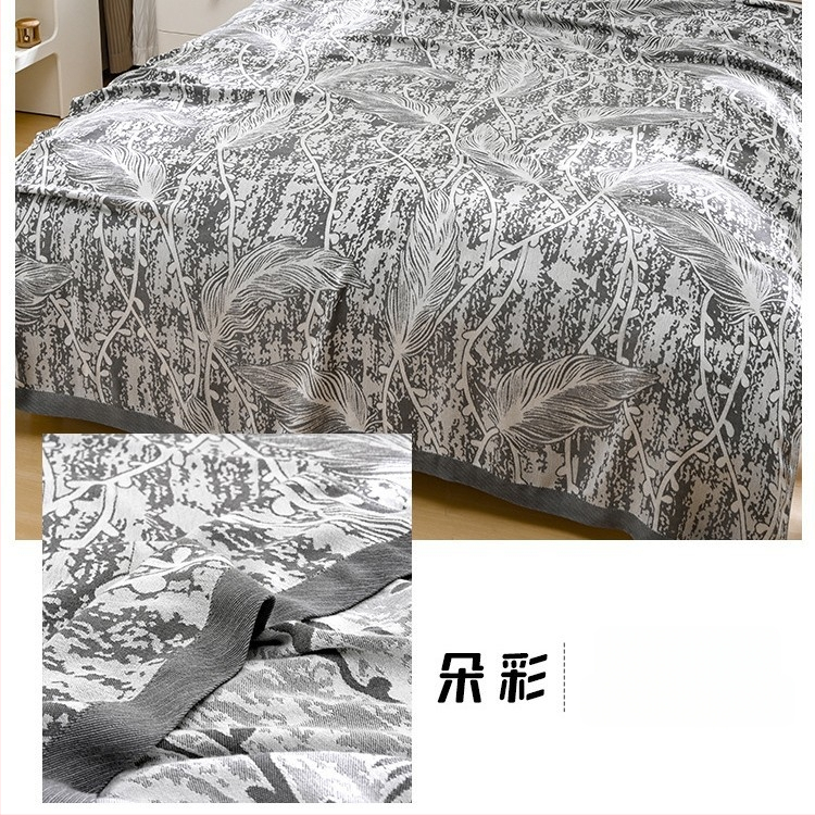 Bambuszrostból készült takaró – hűs Ice Silk érzet, egész évben használható, virágos minta, modern minimalist stílus, súly 800-999 g