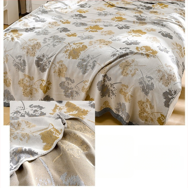 Bambuszrostból készült takaró – hűs Ice Silk érzet, egész évben használható, virágos minta, modern minimalist stílus, súly 800-999 g