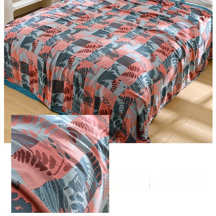 Bambuszrostból készült takaró – hűs Ice Silk érzet, egész évben használható, virágos minta, modern minimalist stílus, súly 800-999 g