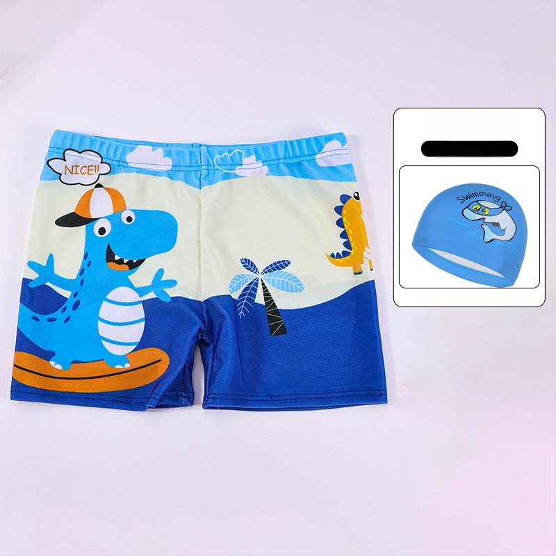 Vaikų plaukimo šortai su karikatūrų spauda, kvėpuojantys, greitai džiūstantys; audinys poliesteris 88%, vidinis pamušalas 12%