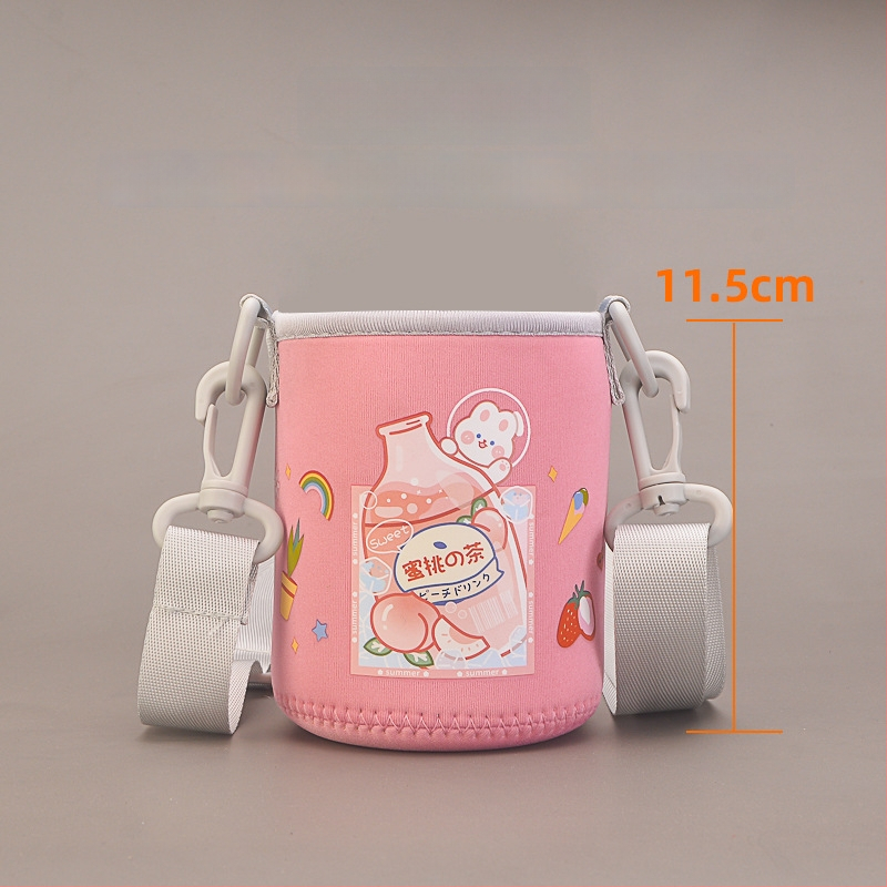 Laste tassiümbris - karikatuurne disain, kanga materjal, kohandamine saadaval, logotüübi trükkimine võimalik, esmaklassiline kvaliteet