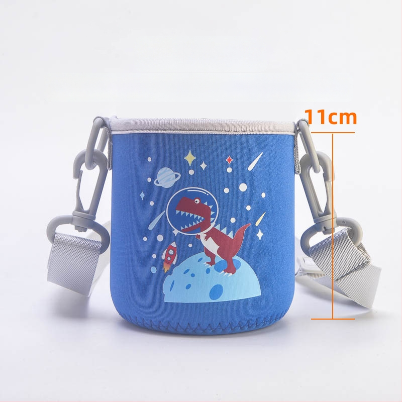 Laste tassiümbris - karikatuurne disain, kanga materjal, kohandamine saadaval, logotüübi trükkimine võimalik, esmaklassiline kvaliteet