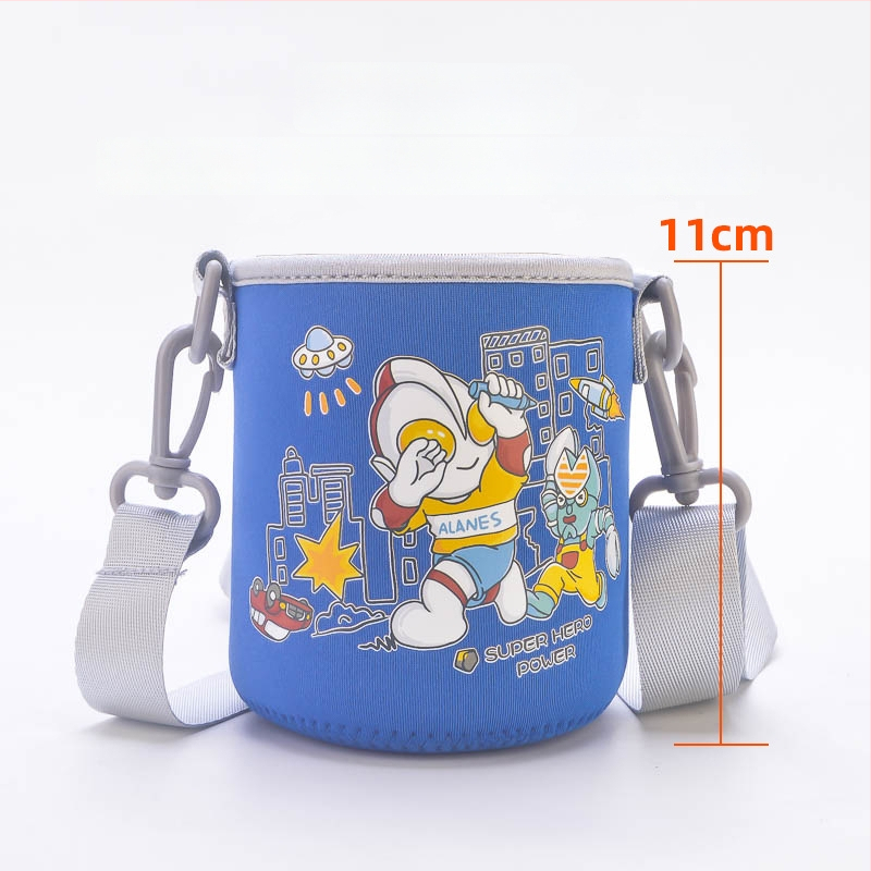 Laste tassiümbris - karikatuurne disain, kanga materjal, kohandamine saadaval, logotüübi trükkimine võimalik, esmaklassiline kvaliteet