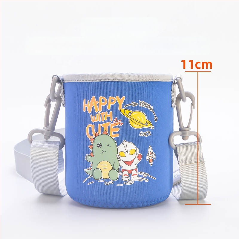 Laste tassiümbris - karikatuurne disain, kanga materjal, kohandamine saadaval, logotüübi trükkimine võimalik, esmaklassiline kvaliteet