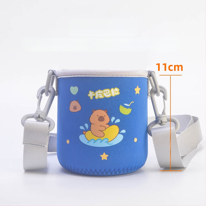 Laste tassiümbris - karikatuurne disain, kanga materjal, kohandamine saadaval, logotüübi trükkimine võimalik, esmaklassiline kvaliteet