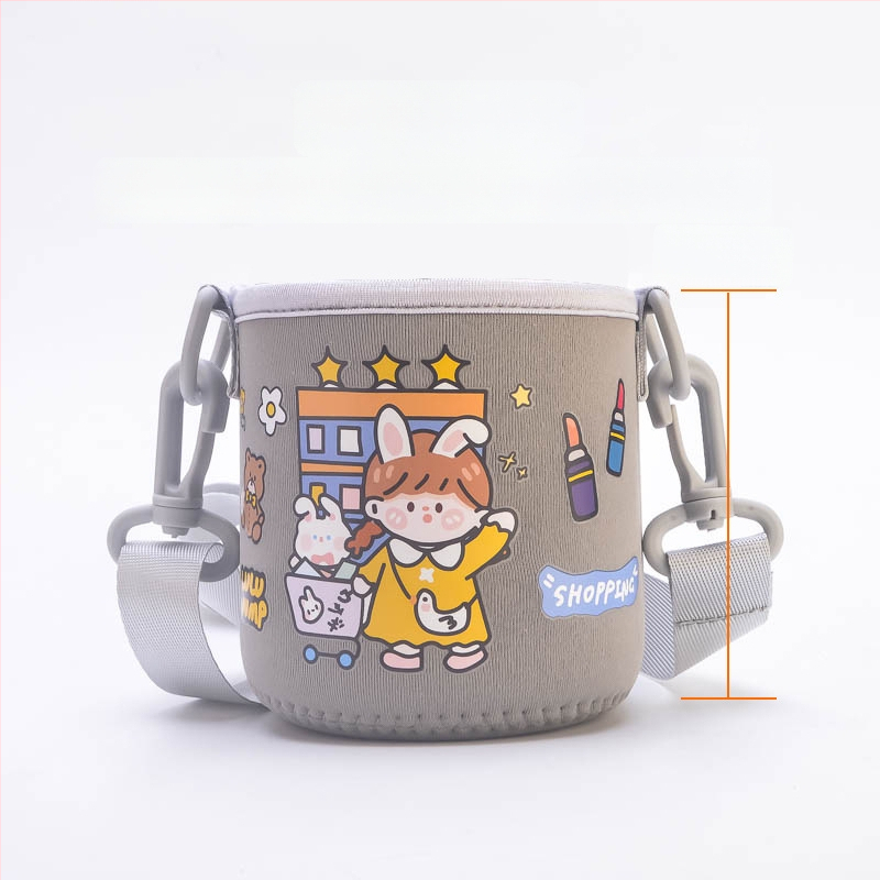 Laste tassiümbris - karikatuurne disain, kanga materjal, kohandamine saadaval, logotüübi trükkimine võimalik, esmaklassiline kvaliteet