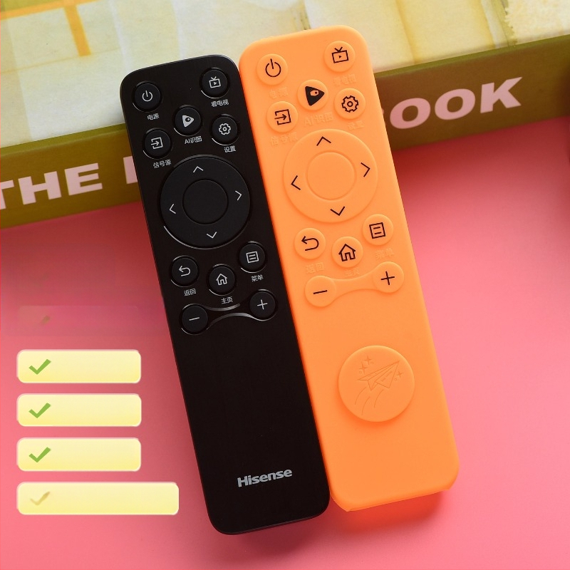 CN3A61 Hisense nuotolinio valdymo apsauginis silikoninis dėklas, pilna apsauga, atsparus smūgiams, medvilnės pamušalas, paprastas ir šiuolaikiškas stilius, dulkių atsparus