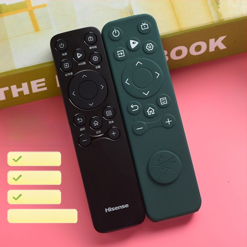 CN3A61 Hisense nuotolinio valdymo apsauginis silikoninis dėklas, pilna apsauga, atsparus smūgiams, medvilnės pamušalas, paprastas ir šiuolaikiškas stilius, dulkių atsparus