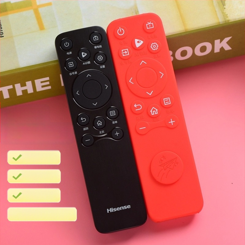 CN3A61 Hisense nuotolinio valdymo apsauginis silikoninis dėklas, pilna apsauga, atsparus smūgiams, medvilnės pamušalas, paprastas ir šiuolaikiškas stilius, dulkių atsparus