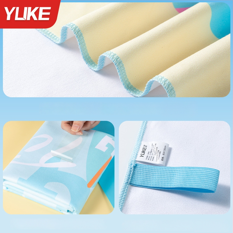 Yuke Vaikų greitai džiūstantis plaukimo rankšluostis su chalatu – sugeriantis plaukimo, 200–300 g, 16 siūlų Jacquard, siuvimas