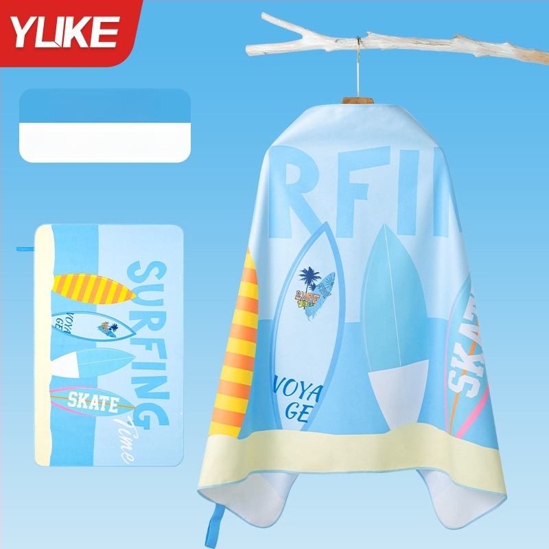 Yuke Vaikų greitai džiūstantis plaukimo rankšluostis su chalatu – sugeriantis plaukimo, 200–300 g, 16 siūlų Jacquard, siuvimas