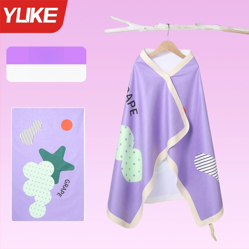 Yuke Vaikų greitai džiūstantis plaukimo rankšluostis su chalatu – sugeriantis plaukimo, 200–300 g, 16 siūlų Jacquard, siuvimas