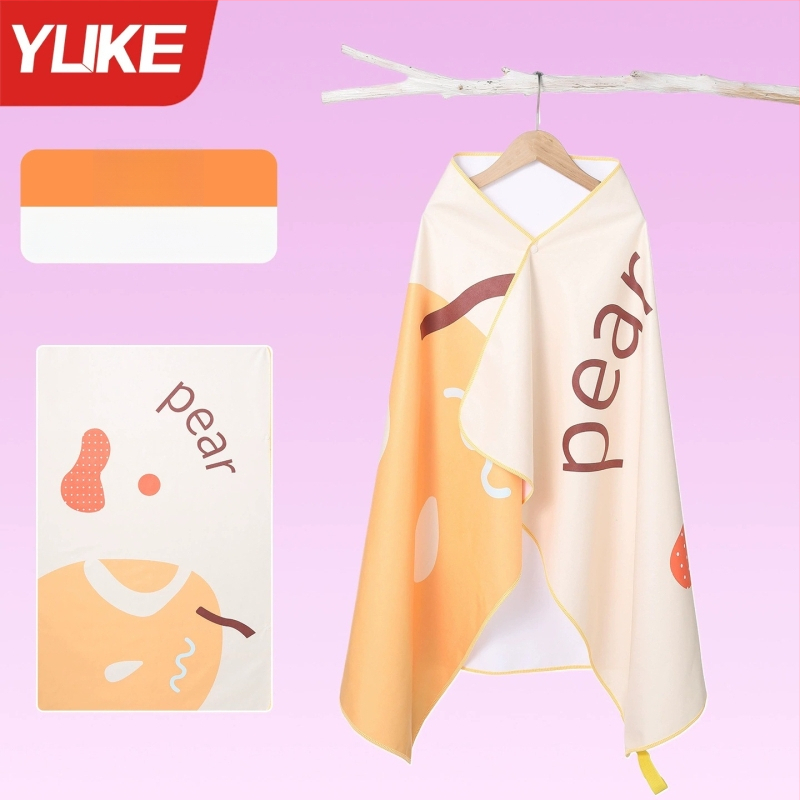 Yuke Vaikų greitai džiūstantis plaukimo rankšluostis su chalatu – sugeriantis plaukimo, 200–300 g, 16 siūlų Jacquard, siuvimas