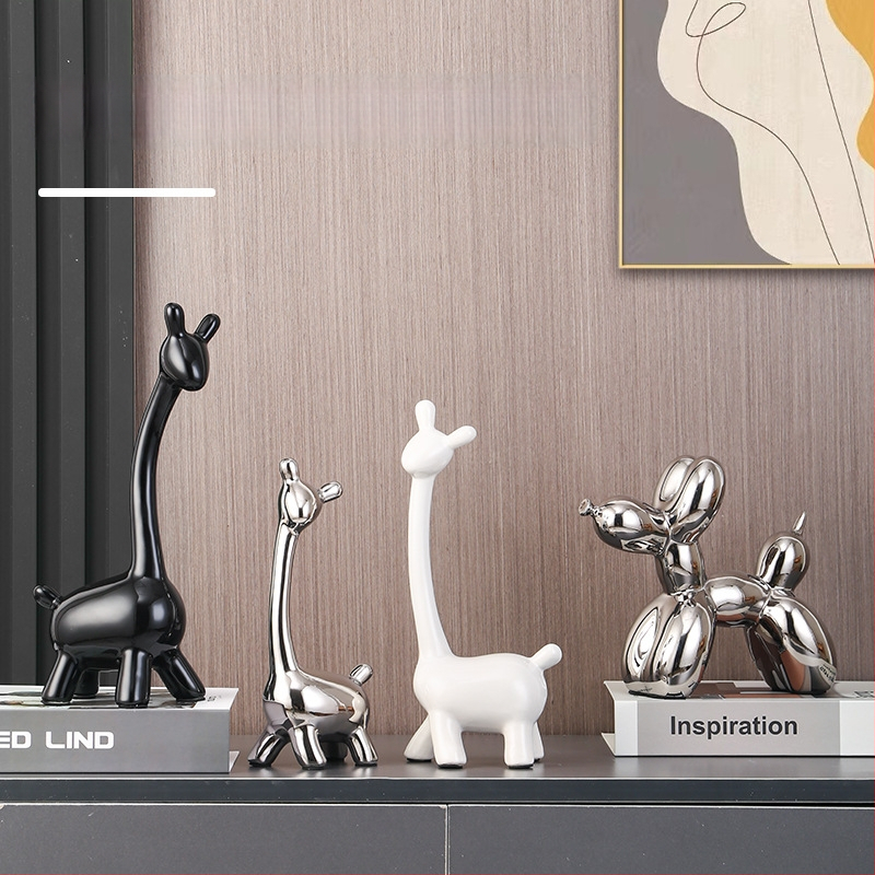 Lufi kutya szobor szintetikus gyantából - modern, minimalist dizájn a nappaliba és szekrényekhez; Anyag: szintetikus gyanta; Kategória: gyanta kézműves tárgyak; Ajándék új otthonra