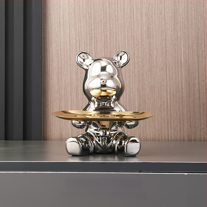 Lufi kutya szobor szintetikus gyantából - modern, minimalist dizájn a nappaliba és szekrényekhez; Anyag: szintetikus gyanta; Kategória: gyanta kézműves tárgyak; Ajándék új otthonra