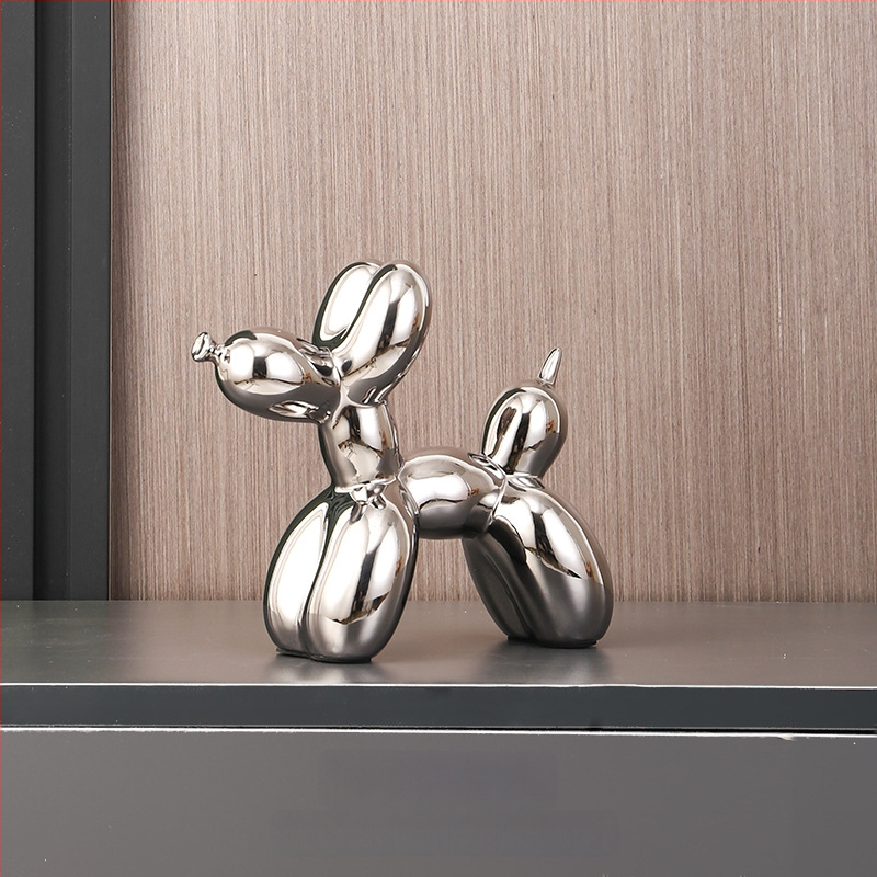 Lufi kutya szobor szintetikus gyantából - modern, minimalist dizájn a nappaliba és szekrényekhez; Anyag: szintetikus gyanta; Kategória: gyanta kézműves tárgyak; Ajándék új otthonra