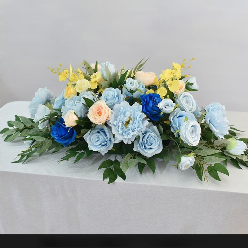 Mākslīgu ziedu galda centrālais dekors – margriete drukāšana, flokēšana, kāzām