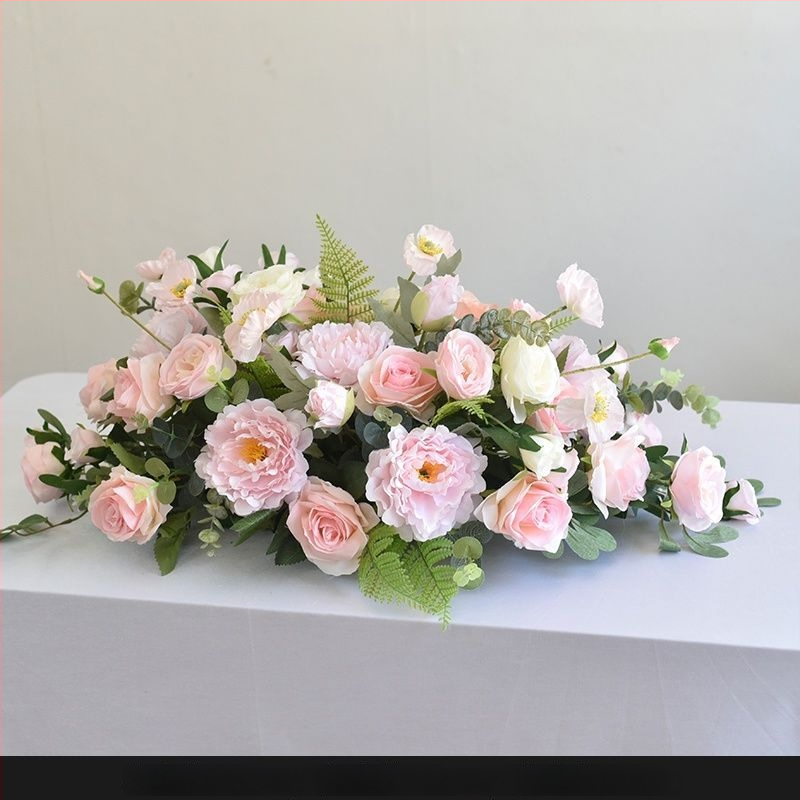 Mākslīgu ziedu galda centrālais dekors – margriete drukāšana, flokēšana, kāzām