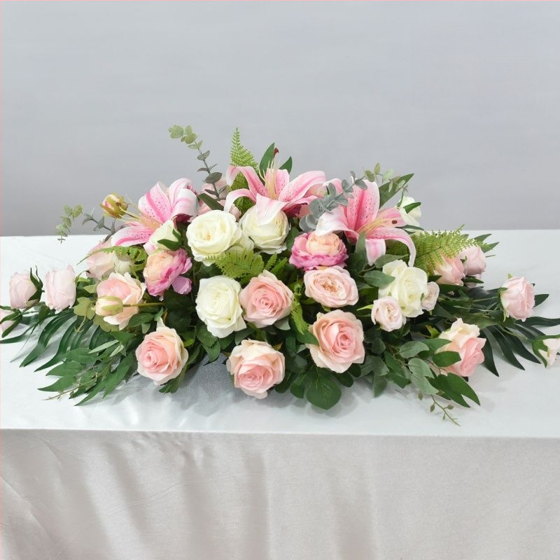 Mākslīgu ziedu galda centrālais dekors – margriete drukāšana, flokēšana, kāzām