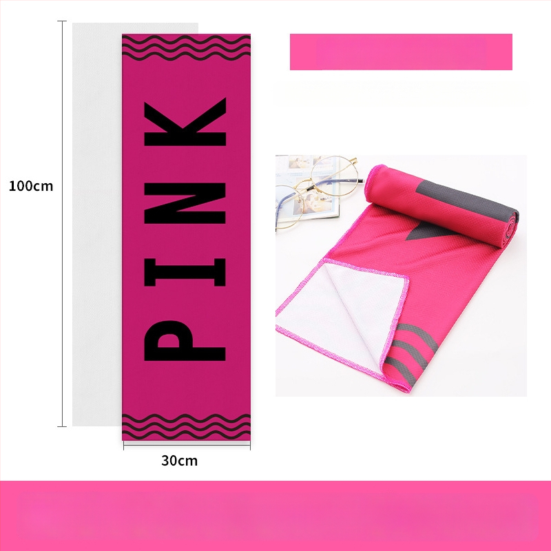 Poliészter sporttörölköző hűtő funkcióval, 45 g, nedvszívás 11–15 s, nyomtatott logó