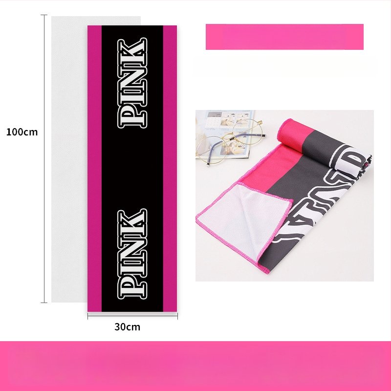 Poliészter sporttörölköző hűtő funkcióval, 45 g, nedvszívás 11–15 s, nyomtatott logó