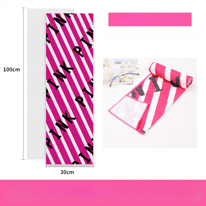 Poliészter sporttörölköző hűtő funkcióval, 45 g, nedvszívás 11–15 s, nyomtatott logó