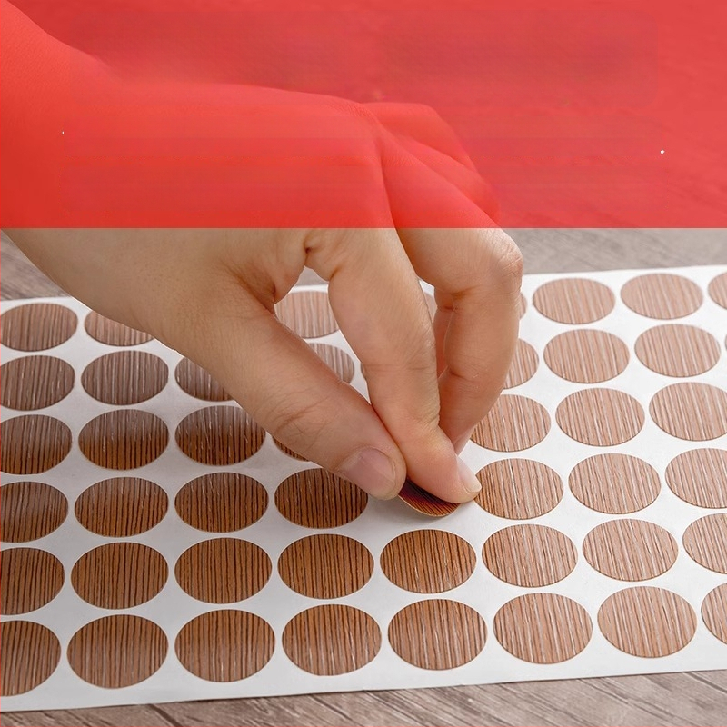 PVC самозалепващи капачета за дупки от винтове за шкафове и гардероби — декоративни, прахозащитни стикери, 1 бр.