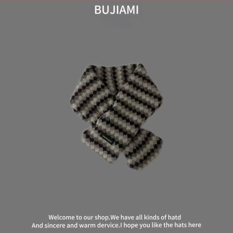 Vilnonis šalikas, universalus, žiemos šiluma, spalvotų tinklelio raštas, tie-dye apdaila — Bajia Rice