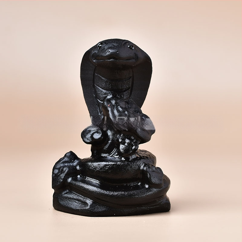 Dabas obsīdiana zodiālais dzīvnieku skulptūra, dzīvnieka forma, skaidrība VVS