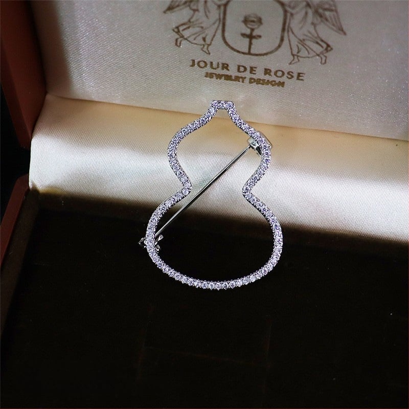 Moterų segė su cirkonio akmenimis, retro elegantiškas stilius, gėlės forma, elektroplatavimas, drabužių dekoratyvinis priedas