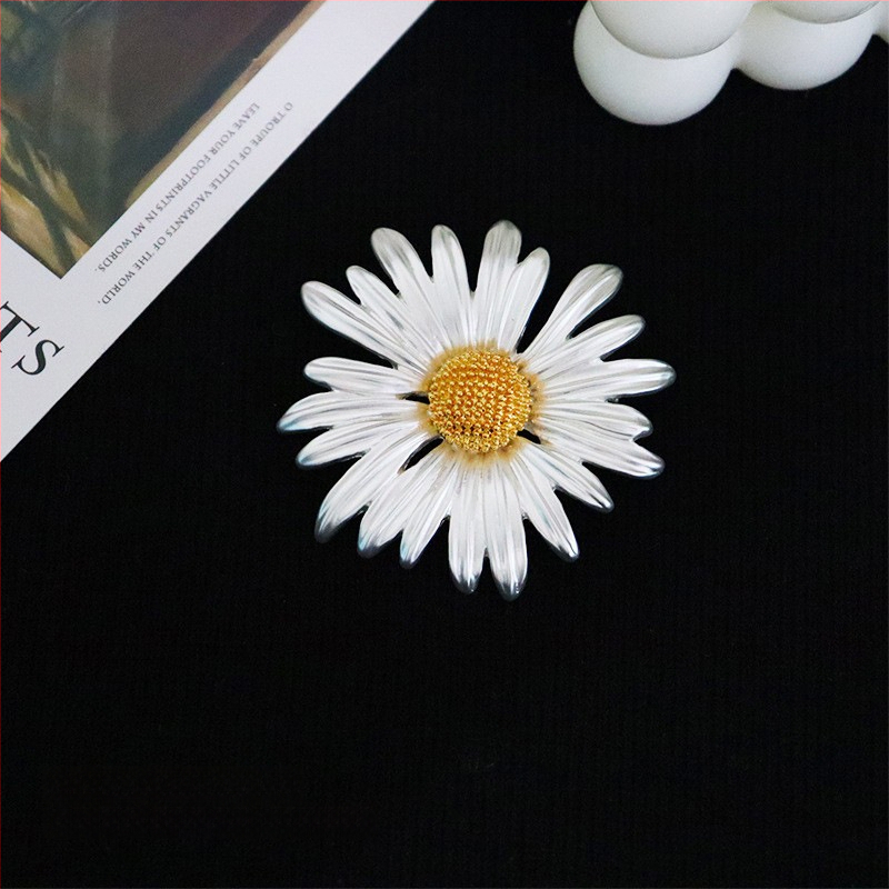 Moterų segė su cirkonio akmenimis, retro elegantiškas stilius, gėlės forma, elektroplatavimas, drabužių dekoratyvinis priedas