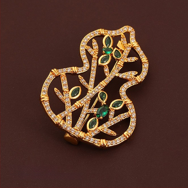 Moterų segė su cirkonio akmenimis, retro elegantiškas stilius, gėlės forma, elektroplatavimas, drabužių dekoratyvinis priedas