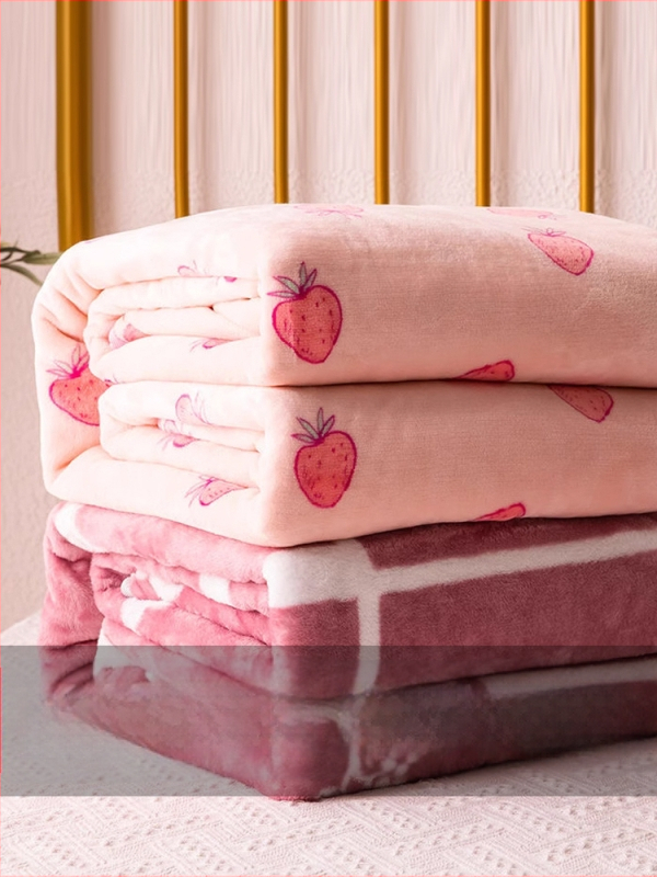 Koraalpluüs pleed üliõpilaste majja; multikas muster; materjal: vill; lihtne ja kaasaegne stiil; värvikindlus: 4.