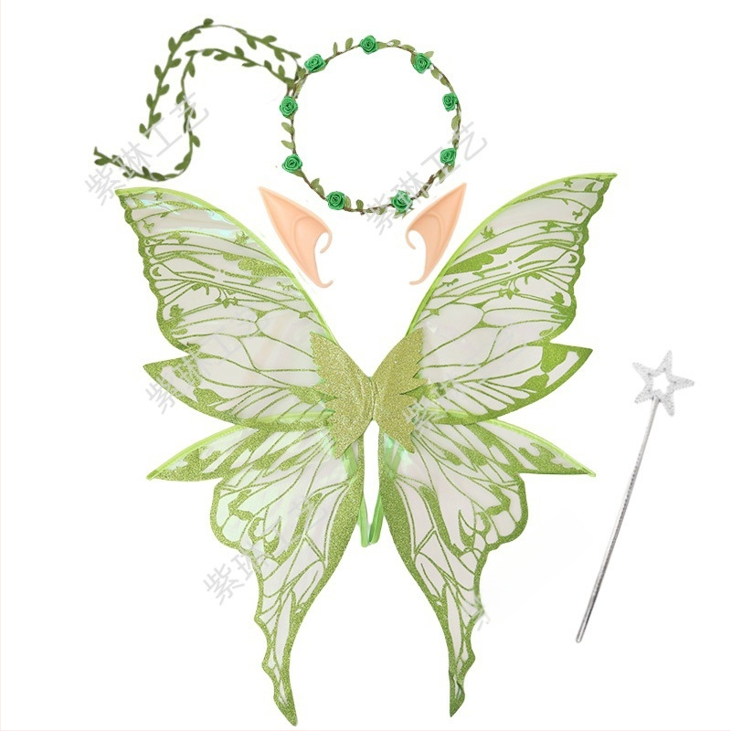 Eņģeļu spārni uz muguras - COSPLAY piederums, Materiāls: audums, Apstrāde: puse manuālā un puse mehāniskā, Grimu rekvizīts kostīmam, Nav importēts