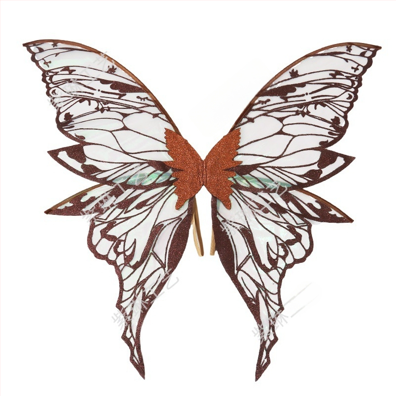 Eņģeļu spārni uz muguras - COSPLAY piederums, Materiāls: audums, Apstrāde: puse manuālā un puse mehāniskā, Grimu rekvizīts kostīmam, Nav importēts