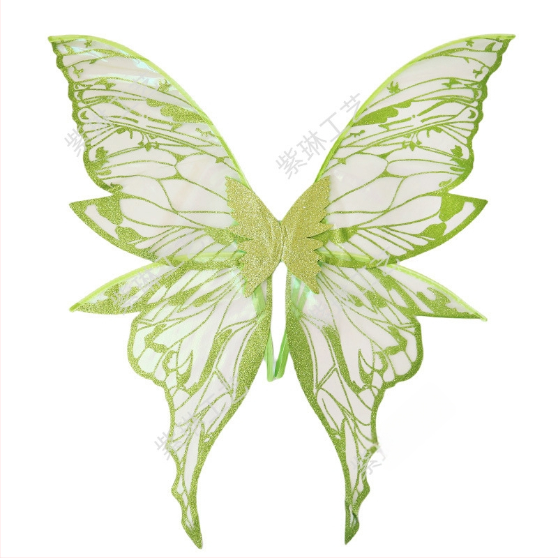 Eņģeļu spārni uz muguras - COSPLAY piederums, Materiāls: audums, Apstrāde: puse manuālā un puse mehāniskā, Grimu rekvizīts kostīmam, Nav importēts