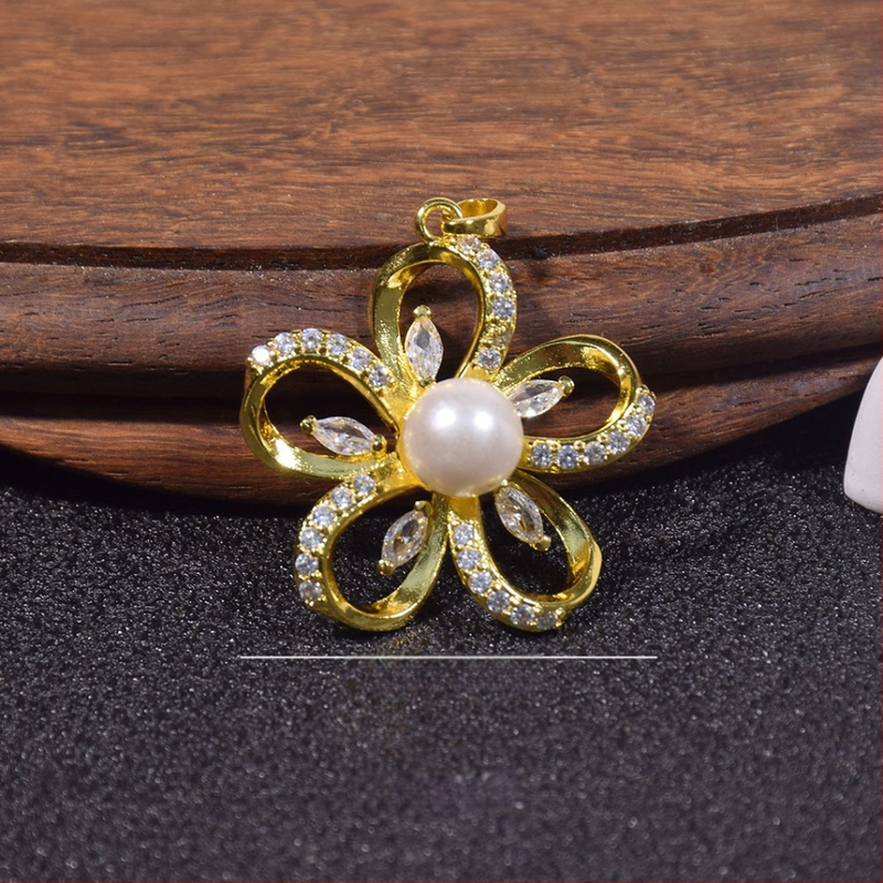 Kriauklių karoliukų geometrijškas pakabukas grandinėlė, įkvėpta korėjietiško stiliaus, poliruota danga