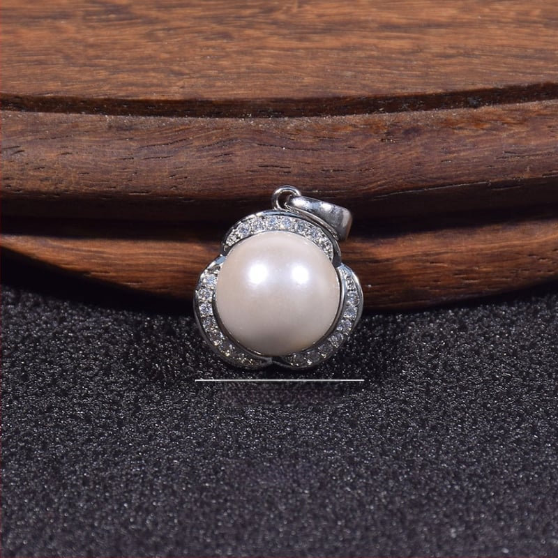 Kriauklių karoliukų geometrijškas pakabukas grandinėlė, įkvėpta korėjietiško stiliaus, poliruota danga