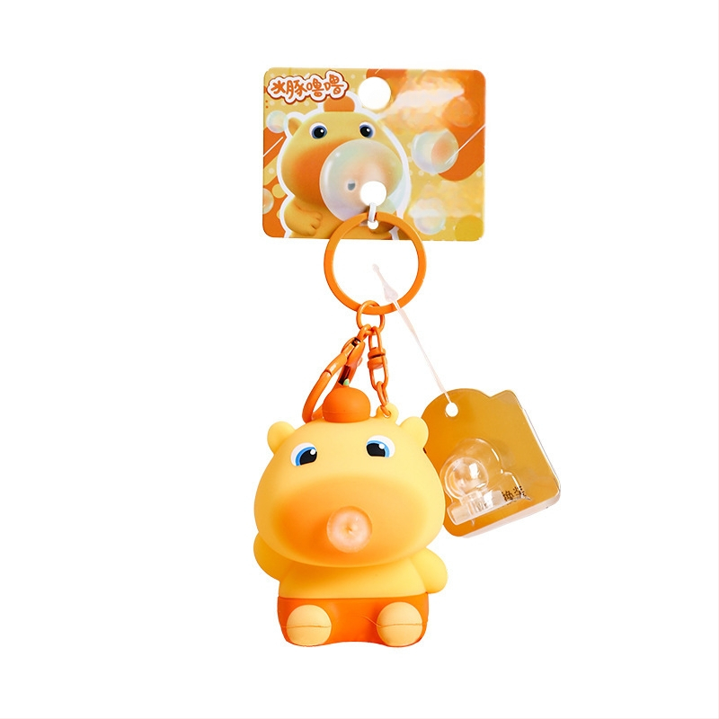 Capybara Lulu võtmehoidja – Squishy Bubble, karikatuurne stiil, sulam + PVC, litsentsitud IP