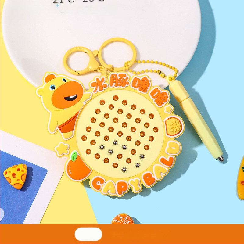 Capybara Lulu võtmehoidja – Squishy Bubble, karikatuurne stiil, sulam + PVC, litsentsitud IP