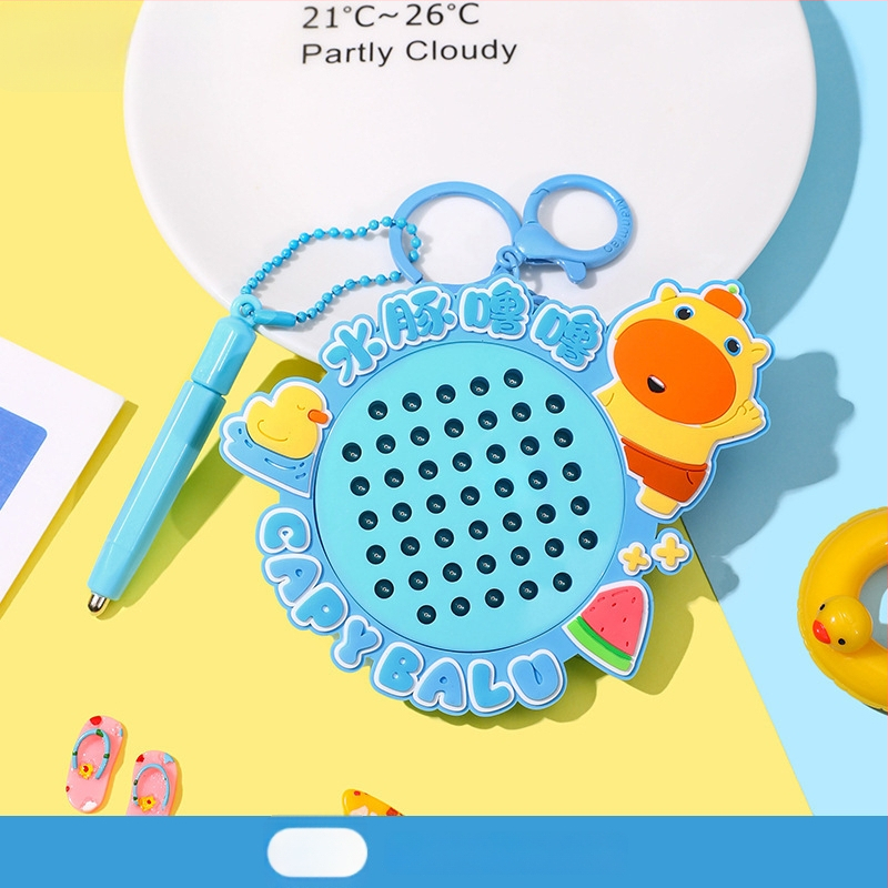 Capybara Lulu võtmehoidja – Squishy Bubble, karikatuurne stiil, sulam + PVC, litsentsitud IP