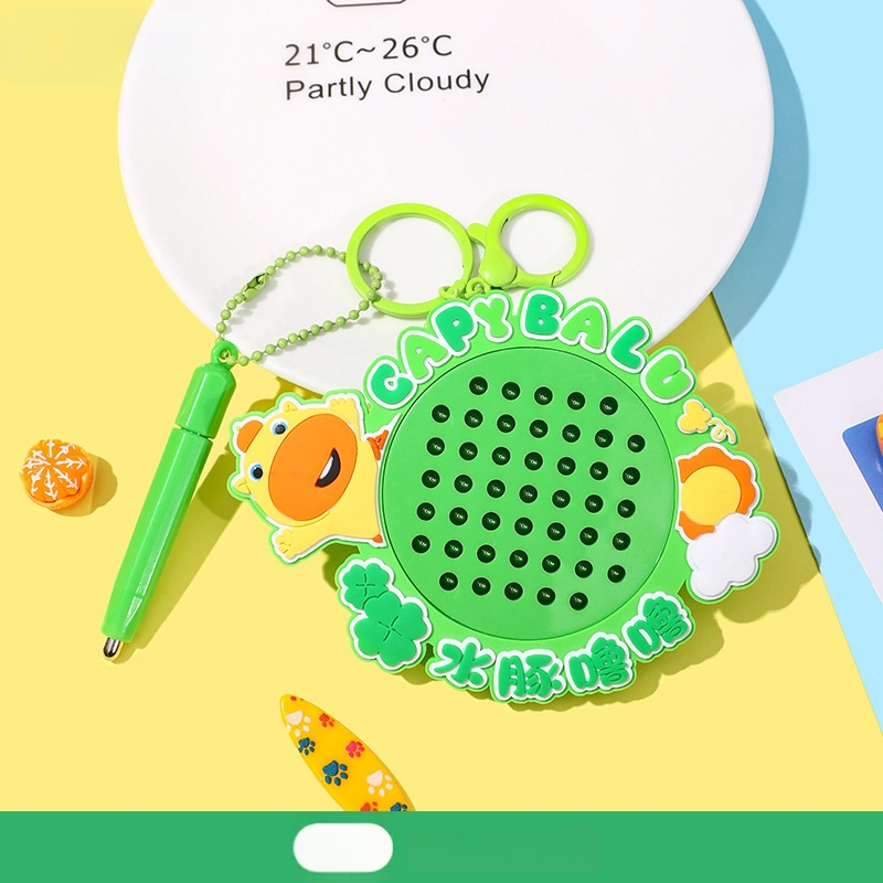 Capybara Lulu võtmehoidja – Squishy Bubble, karikatuurne stiil, sulam + PVC, litsentsitud IP