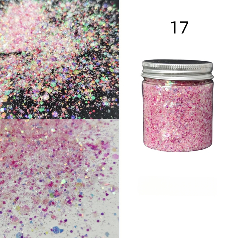 Nagu gliterēti ar PET materiālu, zvaigžņu debess raksts, korejiešu stila spožs pārklājums