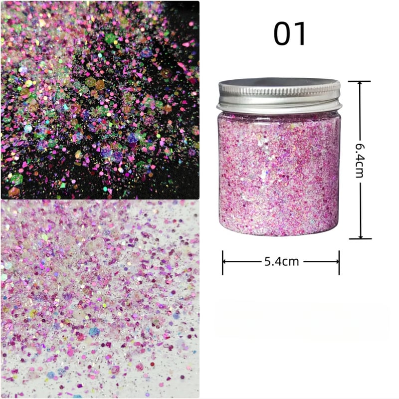 Nagu gliterēti ar PET materiālu, zvaigžņu debess raksts, korejiešu stila spožs pārklājums