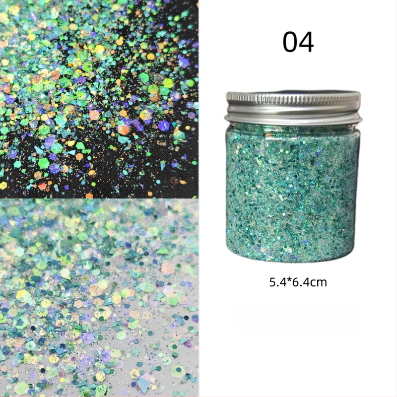 Nagu gliterēti ar PET materiālu, zvaigžņu debess raksts, korejiešu stila spožs pārklājums