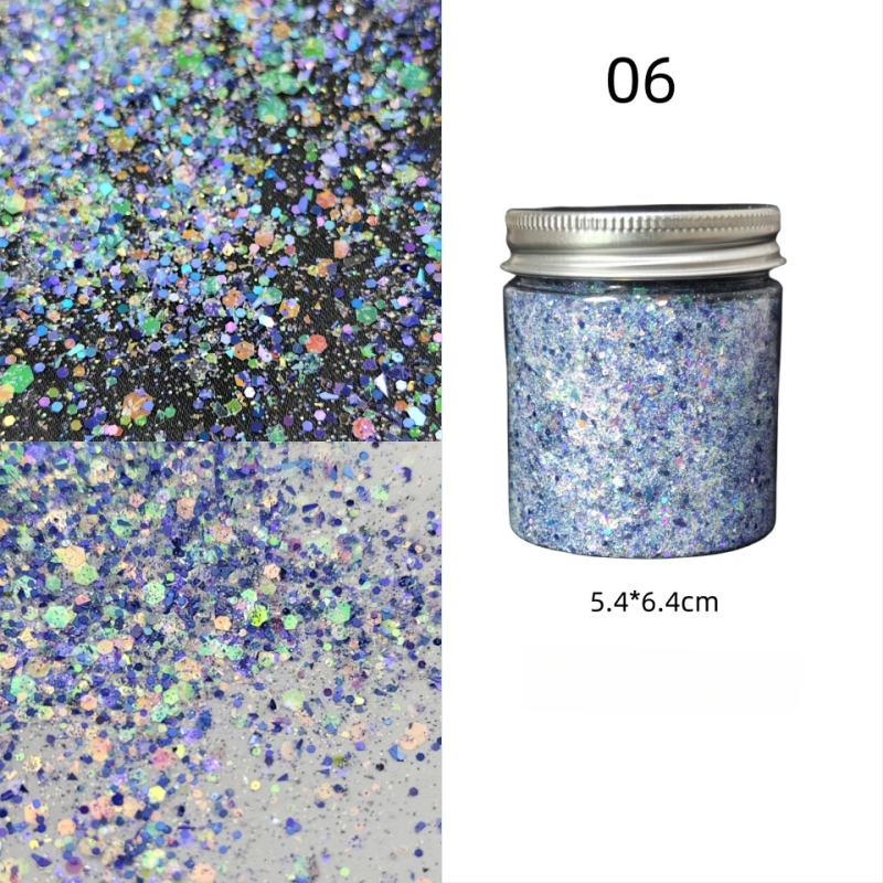 Nagu gliterēti ar PET materiālu, zvaigžņu debess raksts, korejiešu stila spožs pārklājums