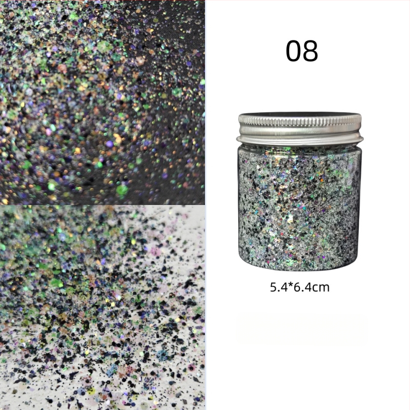 Nagu gliterēti ar PET materiālu, zvaigžņu debess raksts, korejiešu stila spožs pārklājums