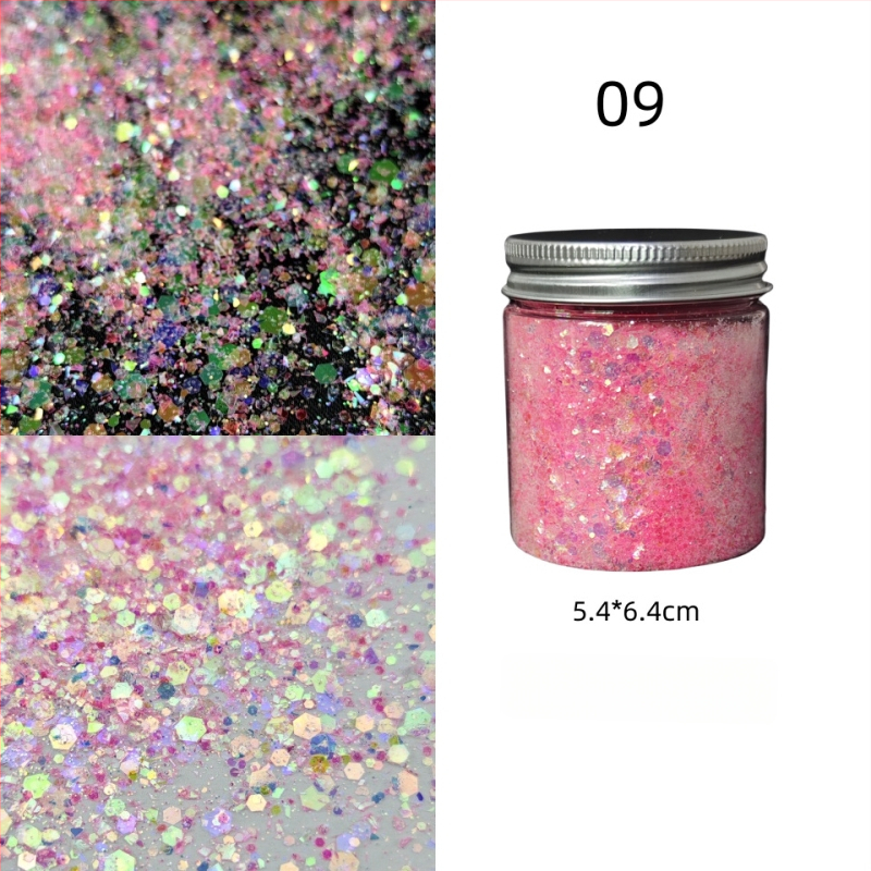 Nagu gliterēti ar PET materiālu, zvaigžņu debess raksts, korejiešu stila spožs pārklājums